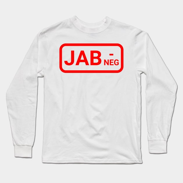 Jab negativ Long Sleeve T-Shirt by la chataigne qui vole ⭐⭐⭐⭐⭐